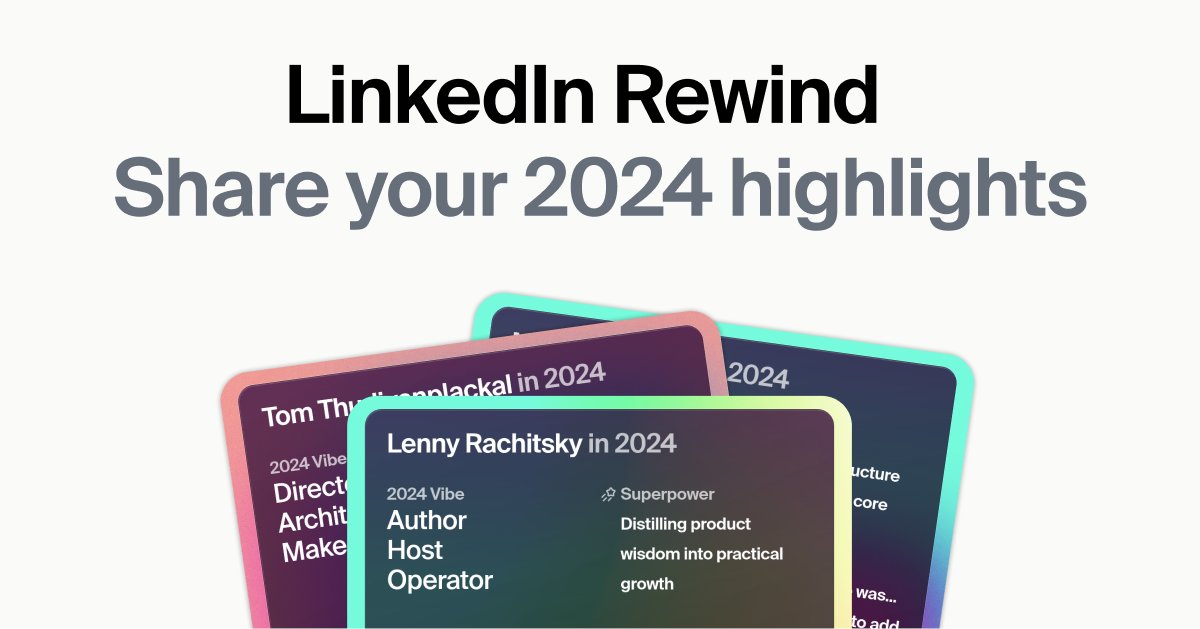 We're always thinking of ways to help you amplify your authentic voice. LinkedIn Rewind is a new tool we launched to let you share a compelling end-of-year LinkedIn summary of your best ideas and achievements from 2024. 🏆

Join 25,000+ ppl and get yours: coauthor.studio/rewind