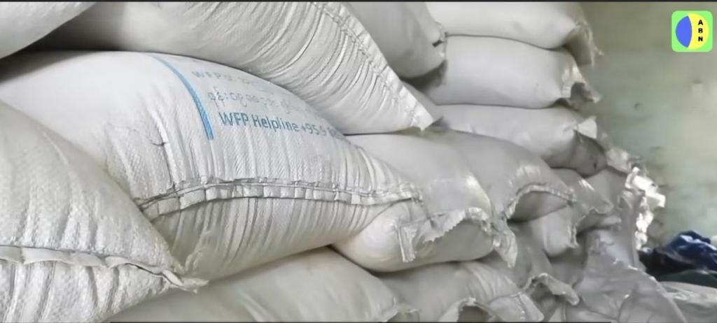 HsanLoatheCoup's tweet image. Proof that aids for flooded victims from #WorldFoodProgram WFP are hoarded in the recently captured SAC base in Rakhaine. Why are those humanitarian orgs under #UN still dealing with SAC against people will is beyond us. @UNinMyanmar