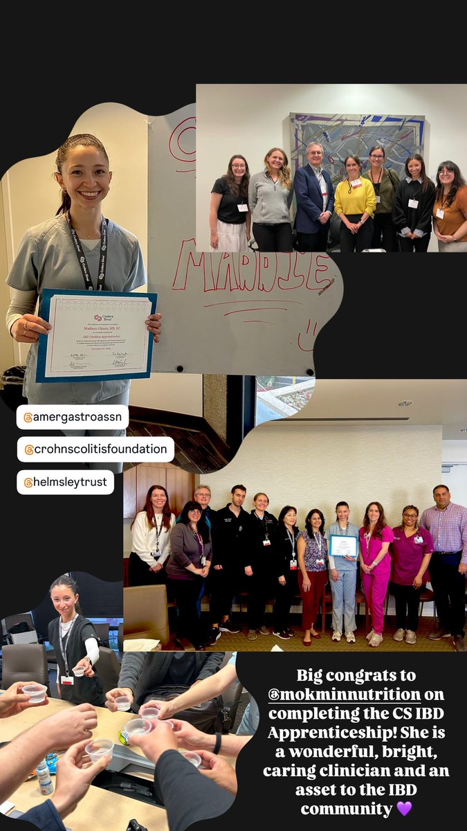 Kelly Issokson MS RD LDN (she/her) (@gidietitian) on Twitter photo Big congrats to <a href="/mokminnutrition/">Maddie Okmin</a> on completing the CS IBD Apprenticeship! 
She is a wonderful, bright, caring clinician and an asset to the IBD community 💜 
<a href="/CrohnsColitisFn/">Crohn's & Colitis Foundation</a> <a href="/AmerGastroAssn/">American Gastroenterological Association (AGA)</a> <a href="/HelmsleyTrust/">Helmsley Charitable Trust</a> <a href="/IBDCedarsSinai/">IBD at Cedars-Sinai</a> Big congrats to <a href="/mokminnutrition/">Maddie Okmin</a> on completing the CS IBD Apprenticeship! 
She is a wonderful, bright, caring clinician and an asset to the IBD community 💜 
<a href="/CrohnsColitisFn/">Crohn's & Colitis Foundation</a> <a href="/AmerGastroAssn/">American Gastroenterological Association (AGA)</a> <a href="/HelmsleyTrust/">Helmsley Charitable Trust</a> <a href="/IBDCedarsSinai/">IBD at Cedars-Sinai</a>