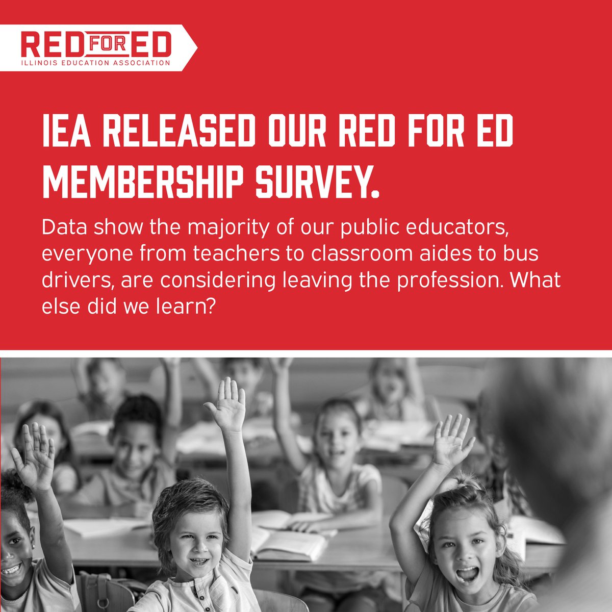 ieanea's tweet image. A breakdown of our findings from our #RedForEd survey of IEA members. Part 1 of 3.