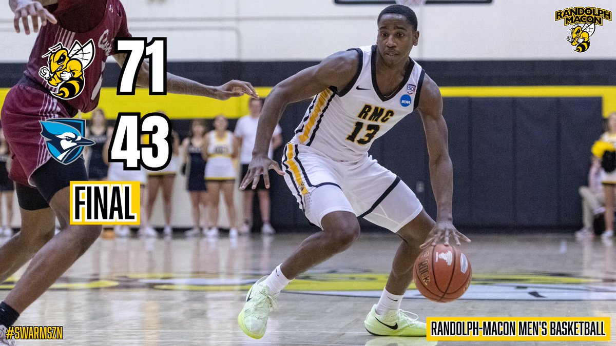 RMCathletics's tweet image. First career double-double for Malcolm Hodges (23-10) leads @RMCHoops past Elmhurst. #d3mbb #SWARMSZN rmcathletics.com/news/2024/12/1…