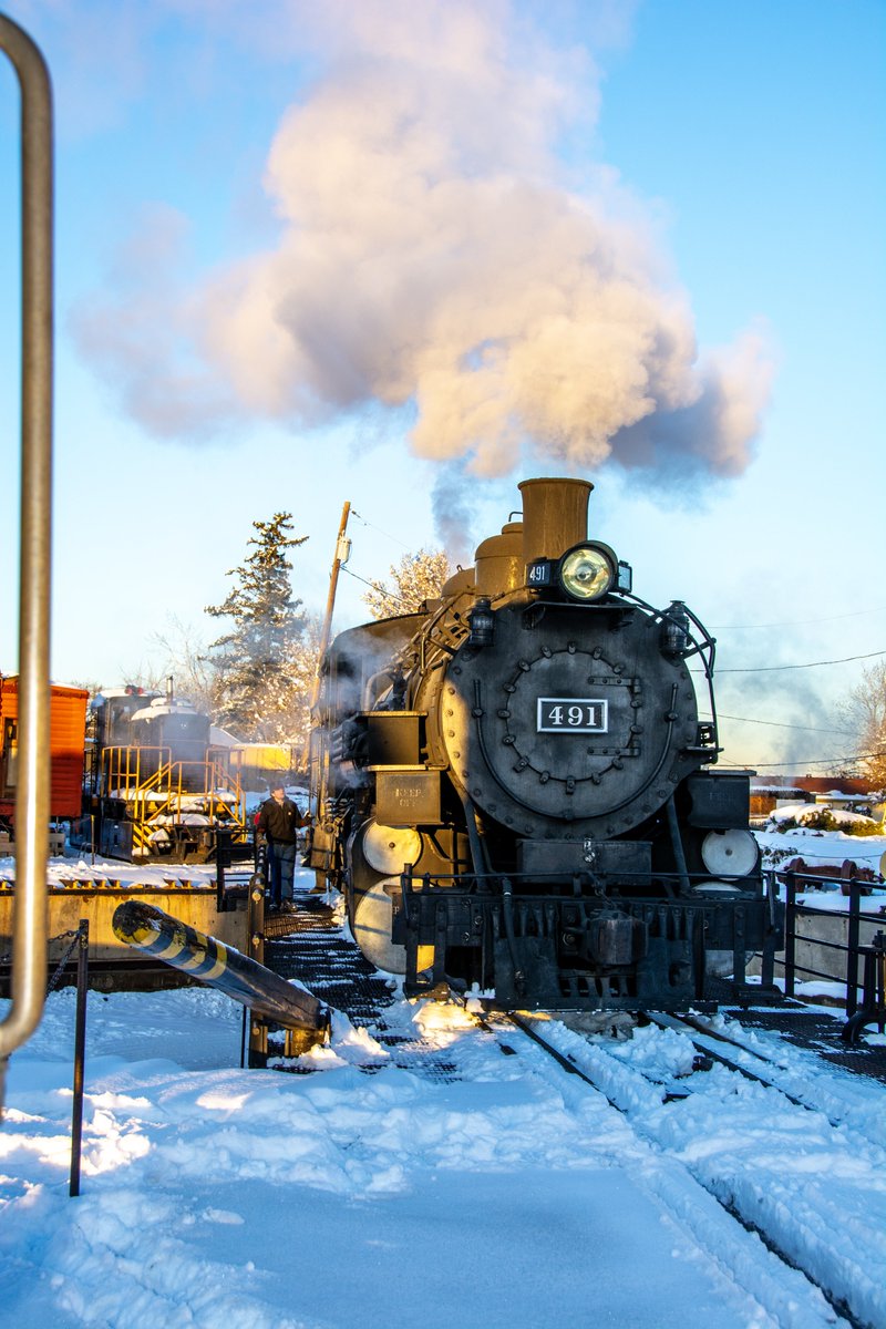 It's #ThrowbackThursday at the Colorado Railroad Museum! This week, we’re journeying back to November 18, 2022, through the lens of longtime volunteer George Lawrence. George captured breathtaking images of our historic steam locomotives in action right here in Golden, Colorado.