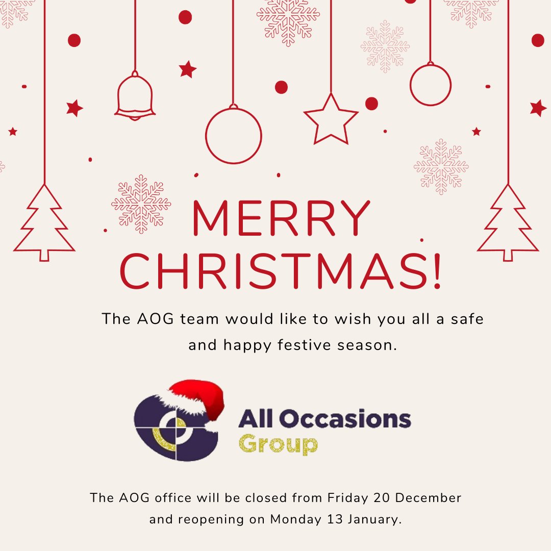 AOG would like to wish you all a safe and happy festive season.
Our office will be closed from Friday 20 December and reopening on Monday 13 January 2025.