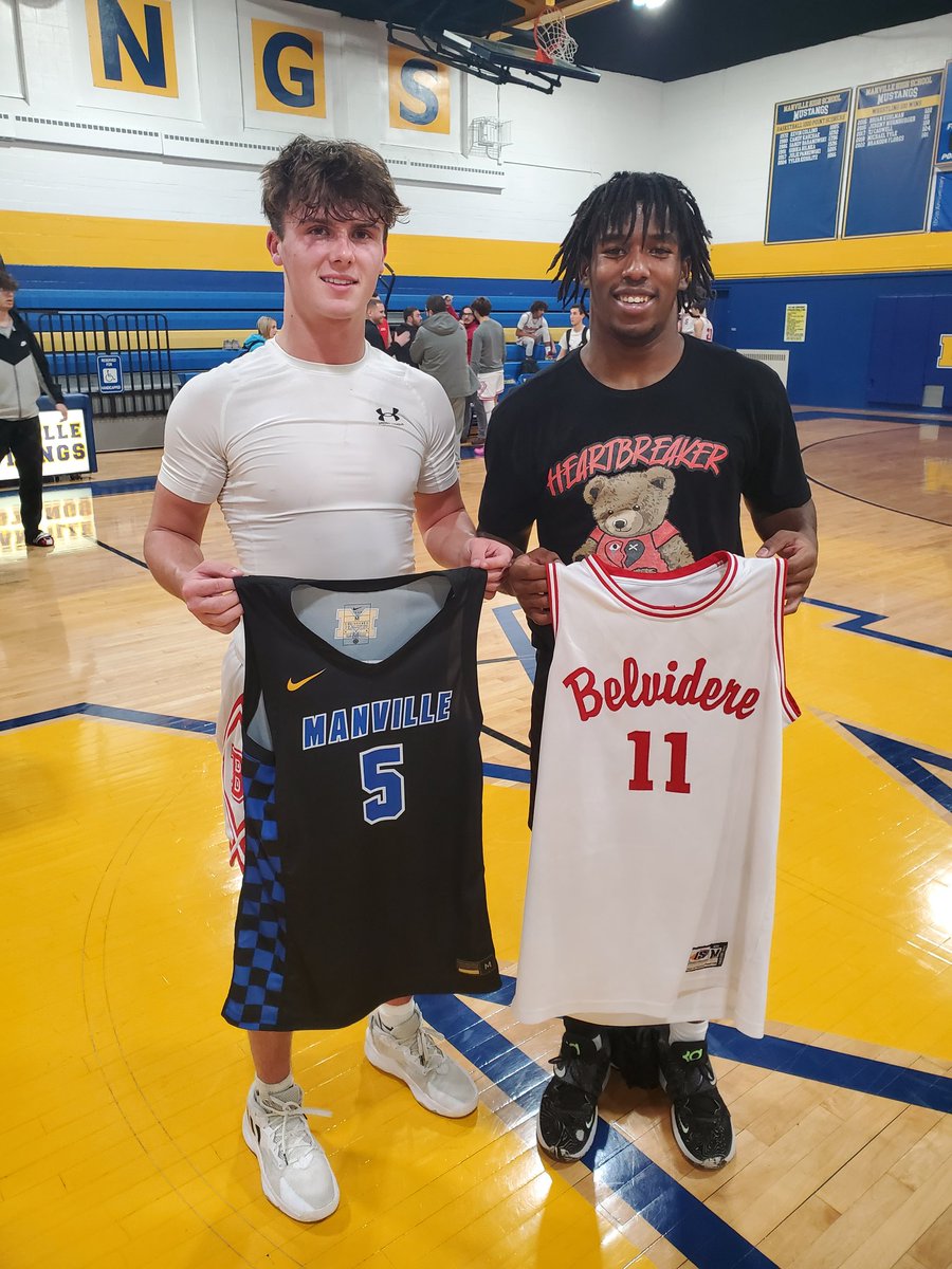 Great sportsmanship after the game!  Manville improves to 2-0