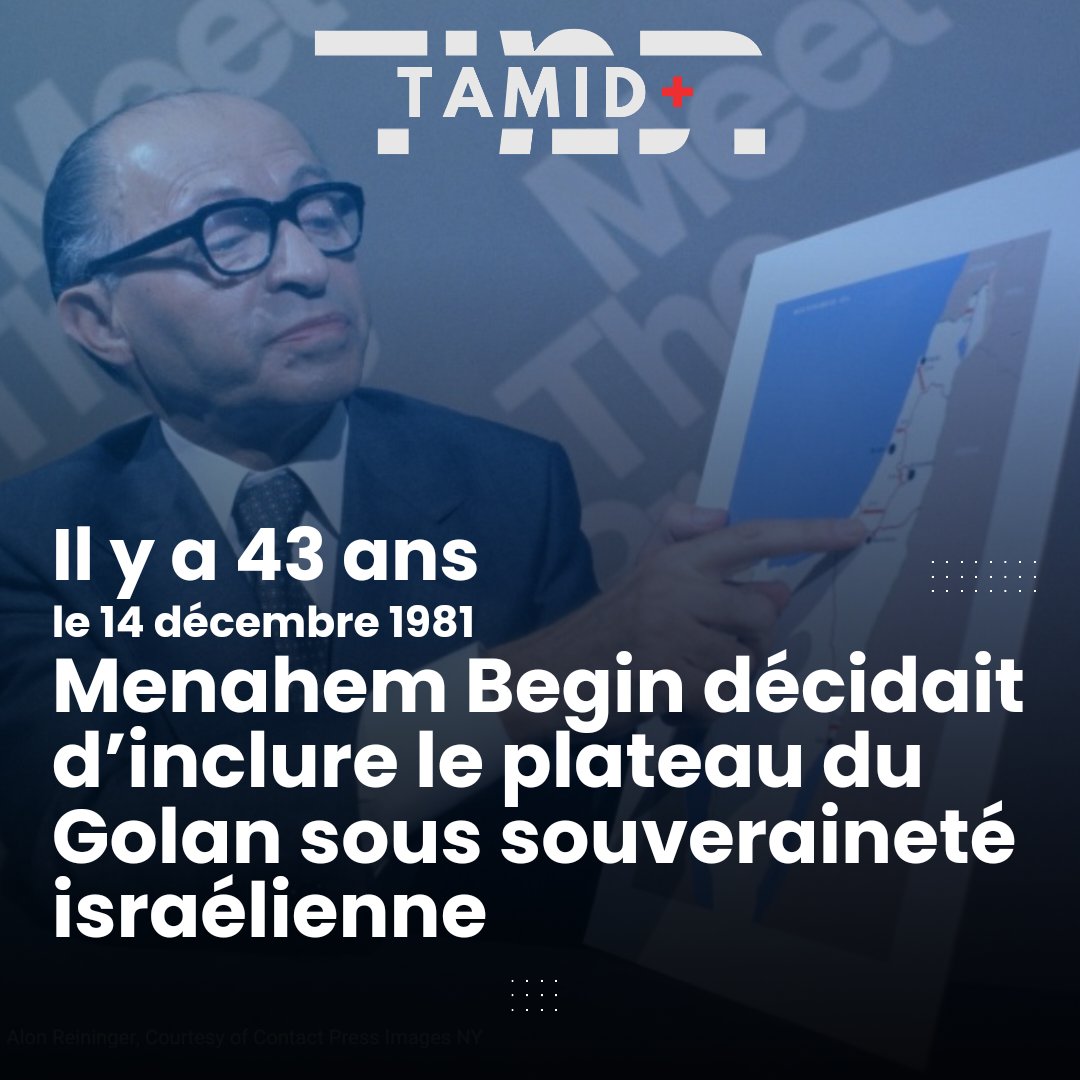 altalenafr's tweet photo. Il y a 43 ans, le 14 décembre 1981, Menahem Begin alors Premier Ministre de l'État d'Israël décide d'inclure le plateau du Golan sous souveraineté israélienne. 

Conquis par Israël au cours de la Guerre des 6 jours, ce territoire stratégique offre une position dominante face aux menaces régionales par sa supériorité d'altitude.

#Israel #Tsahal