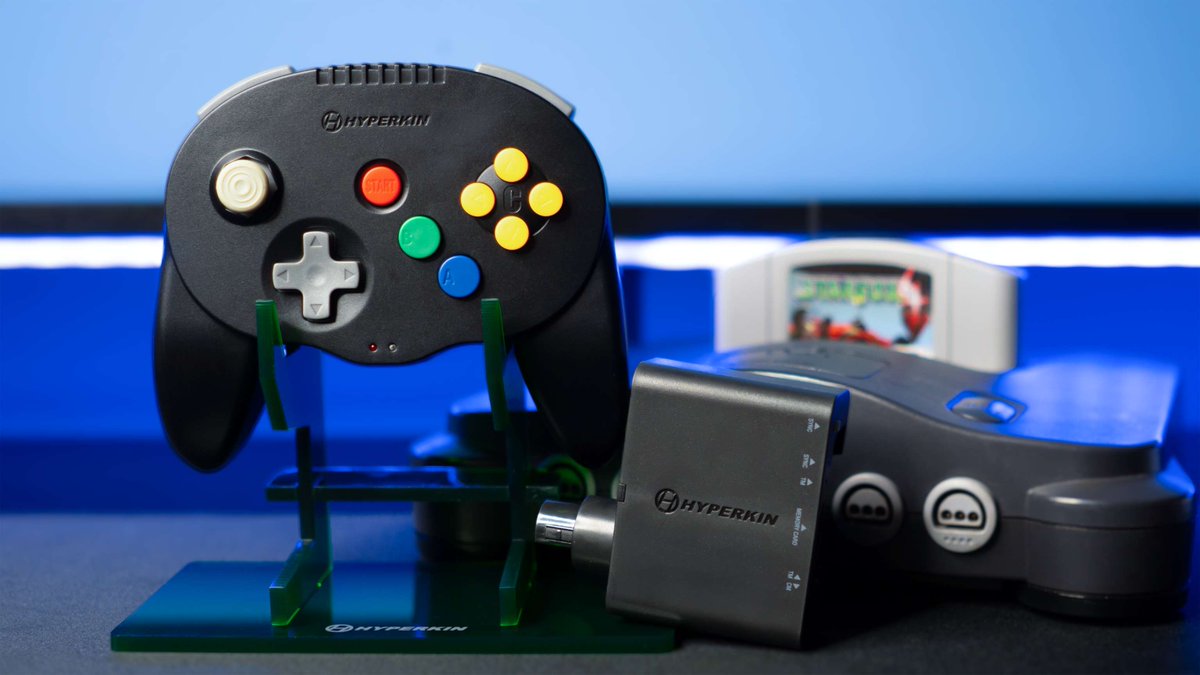Hyperkin's tweet image. 🎮Who says all  N64 controllers have to have 3 handles or cables?!
🕹️ Compatible with Nintendo 64, Nintendo Switch, Android, and iOS.
🎮With 4 Button mappings to choose from, it maps perfectly to NSO N64 online!

🔗  a.co/d/9jNvbCn 🔗

#N64Controller  #RetroGaming