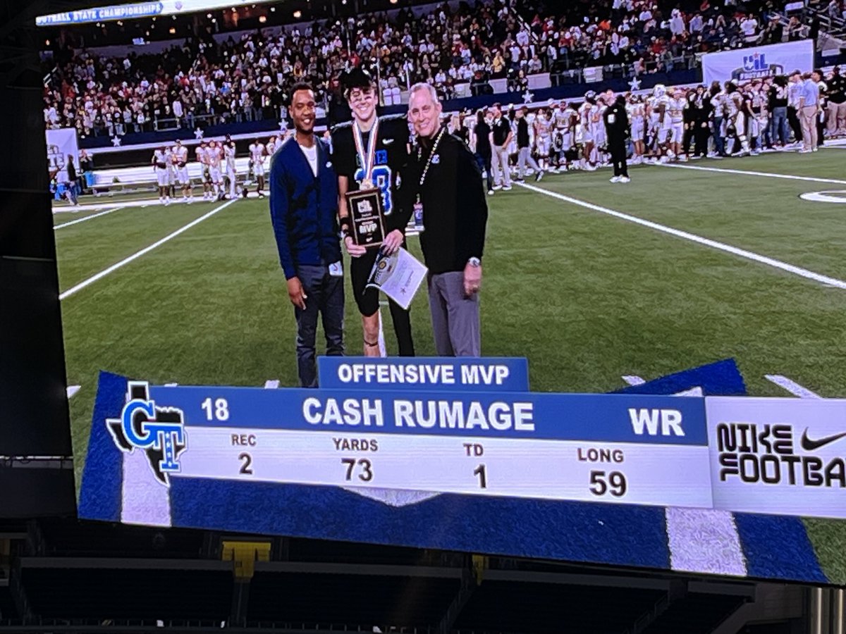 JasonDellaRosa's tweet photo. Cash Rumage is the 3A Division II state title game Offensive MVP https://t.co/0NIy7gQ4xA