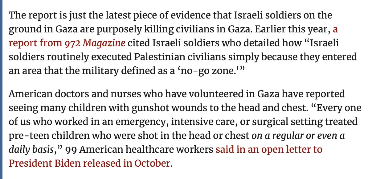 caitoz's tweet image. Just so we’re all clear, it is a fully established fact that the IDF is *deliberately* killing civilians in Gaza. There was a time in the early days of the genocide when this could be disputed, but that is no longer true. The facts are in and the case is closed. It’s happening.