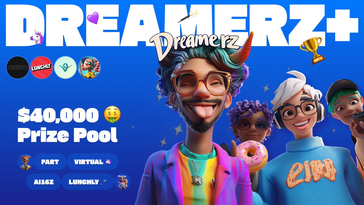 dreamerz_io's tweet photo. The wait is over…

Dreamerz is LIVE with the first $40,000 7-day airdrop!

- $22,000 in USDT
- $6,000 in VIRTUAL
- $6,000 in FART
- $6,000 in AI16z

No bots. No grind. Just real competition, real rewards, and web3 built for YOU.

Here’s what YOU need to know to win 👇🏻 https://t.co/XVwFH7EXLU