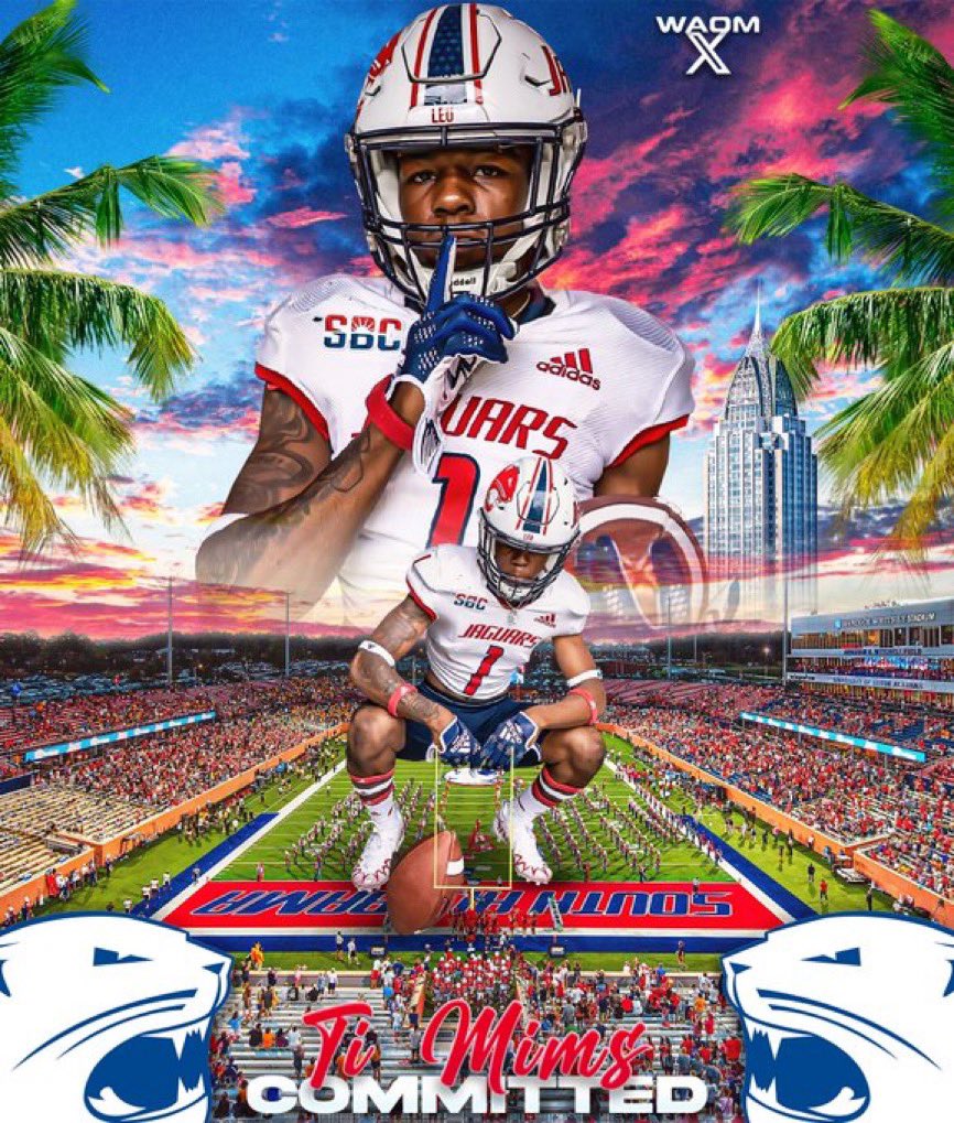 TI MIMS FOX JR! (@ti_mims) on Twitter photo BOOM New beginnings !!! 100% Committed !! 🐆 thank God .. #GodsPlan
<a href="/CoachPPetrino/">Paul Petrino</a> <a href="/CoachApplewhite/">Major Applewhite</a> <a href="/SouthAlabamaFB/">South Alabama Football 🏈</a> <a href="/JagsFB_Recruits/">South Alabama Football Recruiting 🏈</a> <a href="/Rivals/">Rivals</a> <a href="/davisaf1987/">Andrew Davis</a>
#I’m Staying Home 🔵🔴!! BOOM New beginnings !!! 100% Committed !! 🐆 thank God .. #GodsPlan
<a href="/CoachPPetrino/">Paul Petrino</a> <a href="/CoachApplewhite/">Major Applewhite</a> <a href="/SouthAlabamaFB/">South Alabama Football 🏈</a> <a href="/JagsFB_Recruits/">South Alabama Football Recruiting 🏈</a> <a href="/Rivals/">Rivals</a> <a href="/davisaf1987/">Andrew Davis</a>
#I’m Staying Home 🔵🔴!!