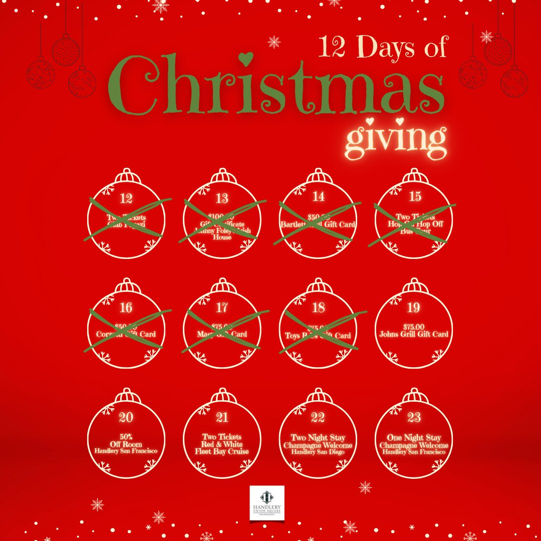 HandlerySF's tweet photo. FIVE Days left in our Facebook 12 Days of Giving Contest! Check out our Facebook page to participate.

https://t.co/cencKv2qhq

This is a Facebook Contest only.

Watch as we announce new daily contests to win a gift for our 12 Days of Giving!

#giving #Contest #holiday https://t.co/uiBDNnv3KR