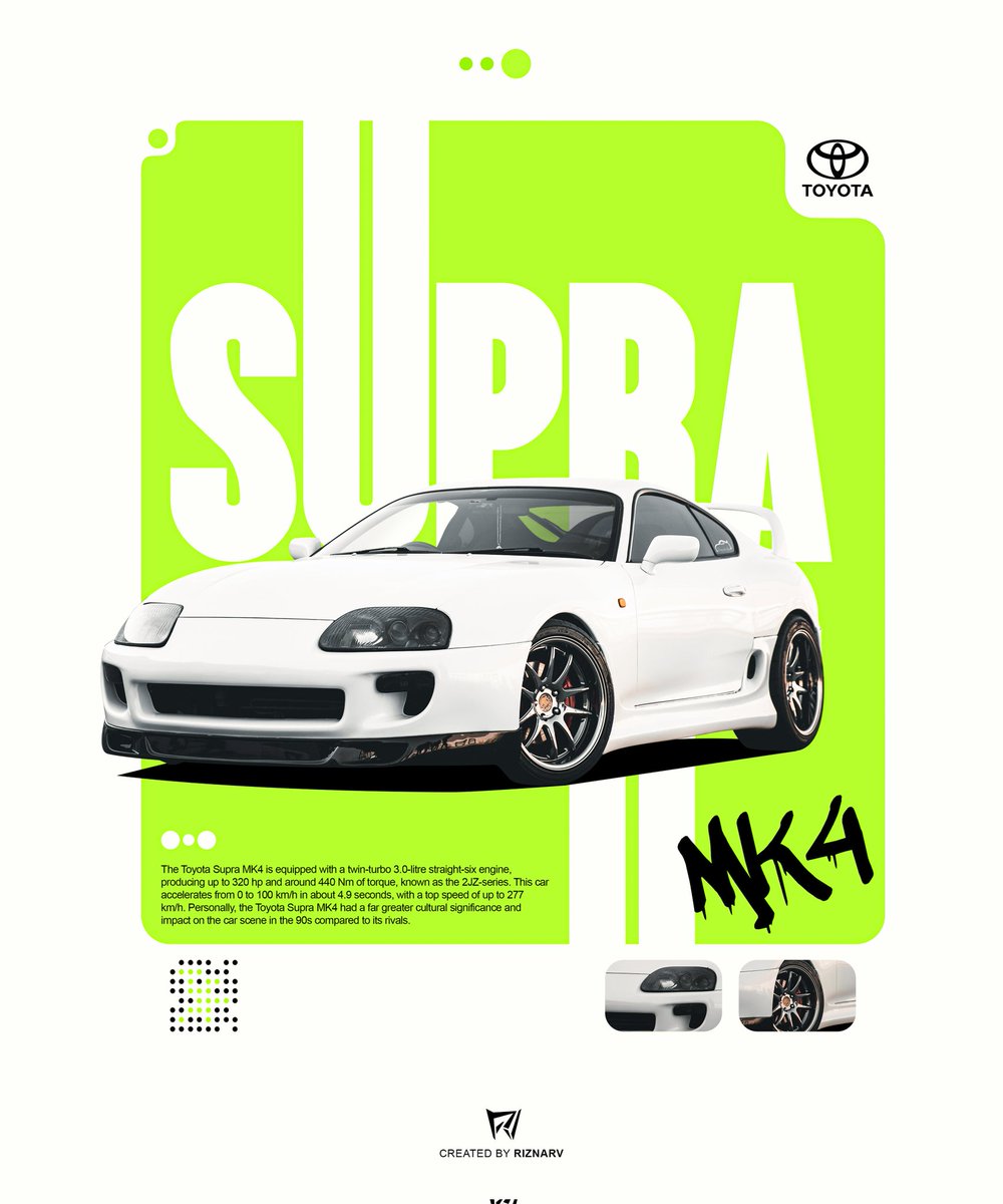 TheRiznarv's tweet photo. Wanna poster like this? 
DM me for order😉

A timeless legend, perfectly blending iconic design with awe-inspiring performance🔥

@ToyotaID
@ToyotaRacing
#Supra #toyota #GraphicDesigner #designs #design #designer #Designers https://t.co/yS3fSsq8ra