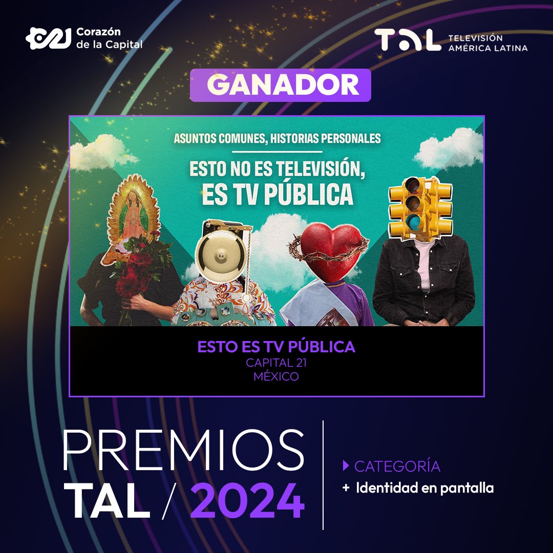 Capital21_Tv's tweet photo. 🏆 ¡Ganamos! 🎉 "Esto es TV Pública" se lleva el premio en la categoría Identidad en Pantalla en los #PremiosTAL2024.

Celebramos la fuerza de la TV pública y su capacidad para conectar con la audiencia, inspirar y representar. 📺

¡Felicidades al equipo por este logro merecido! 🚀