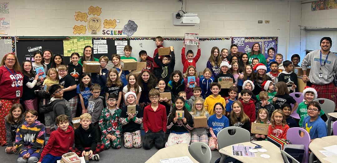 LZ95JoaniesClst's tweet photo. Love the connection Seth Paine 4th and 5th grade Ss made with the book “And Then Boom” and Joanie’s Closet - we are so grateful for your donation! 📚 https://t.co/I9Jf0gNrq9