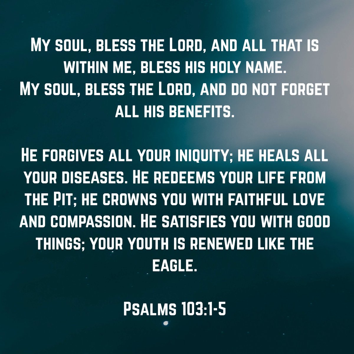 I know that as Christians, we live in a world that's hostile to us and persecutes us, some more than others, but regardless, that does not negate what God wants to do for us.

These are promises we can trust in.

I don't have all the answers, but I do know that God is faithful.