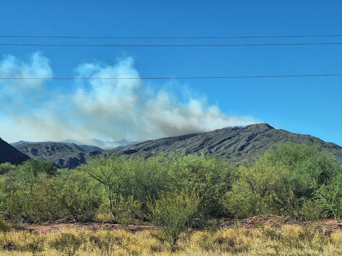 radiofenix951's tweet photo. ⚠️ #LOCALES |  Por caída de un rayo, comenzó un incendio en cercanías a Patquía

El Comité de Emergencias Provincial, informó sobre un incendio forestal en zona de sierra del departamento Independencia, específicamente en Patquía. El incendio se originó por el impacto de un rayo en un sector montañoso

➡️ SEGUIR LEYENDO
https://t.co/Ruife4jX3G