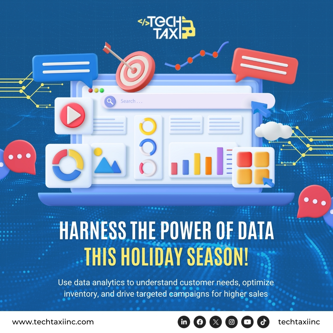 techtaxiinc's tweet photo. The holiday shopping season is in full swing! 🎉 Are you prepared to cater to your customers? This December, unlock the power of #dataanalytics to gain #insights that enhance sales and elevate customer experiences.

See how you can enhance your approach: https://t.co/CADtfQWUny https://t.co/8CAvonkNMX