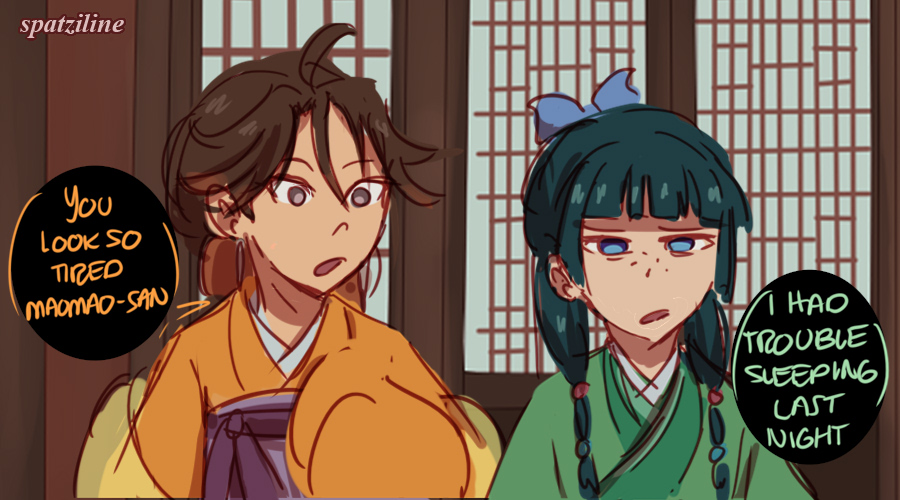 「Jinshi can't stop thinking about Maomao 」|Spatzilineのイラスト