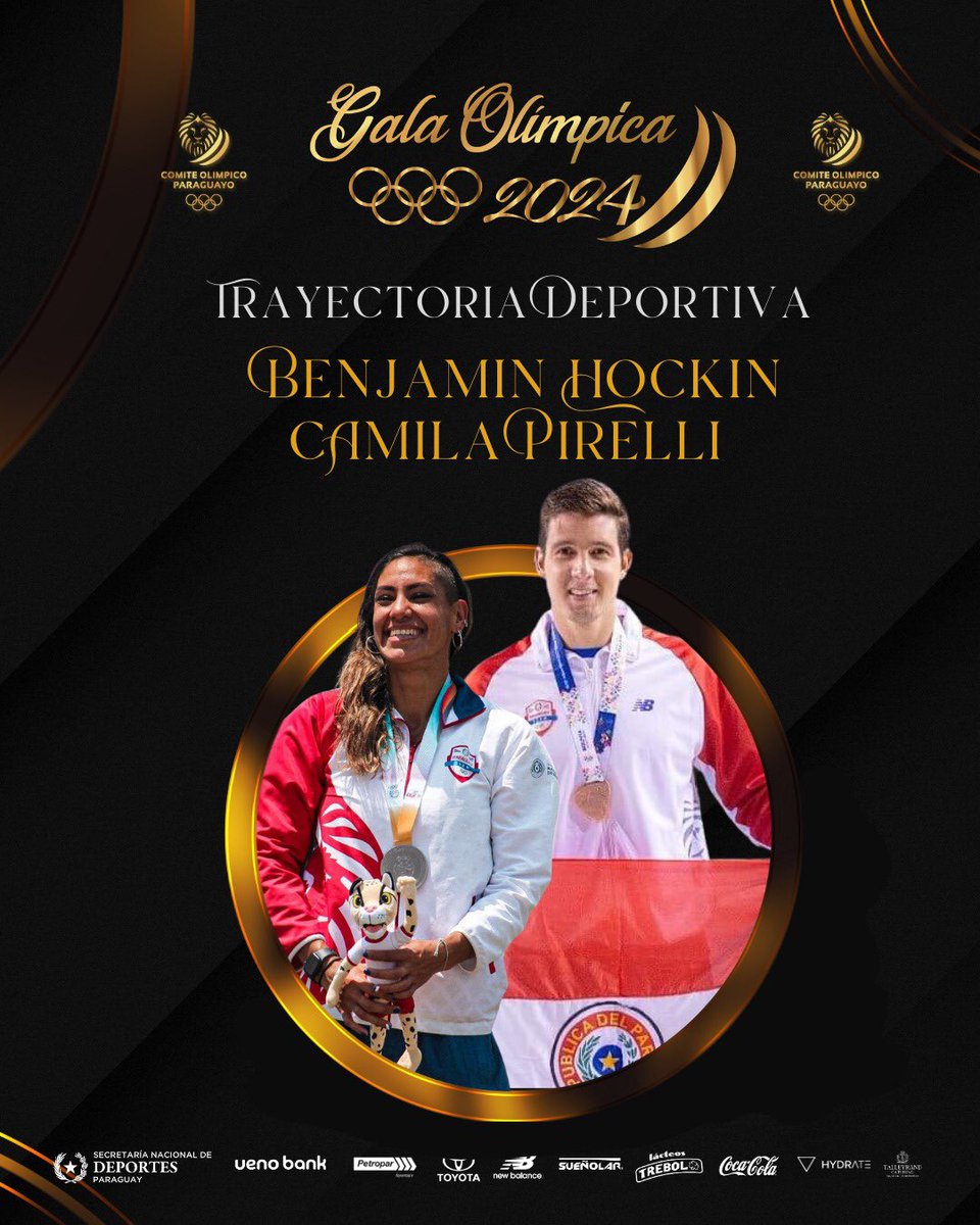 🇵🇾🏅🌟Gala Olímpica 2024🌟🏅🇵🇾

🏅 Reconocimiento: 

✨ Sueño Olímpico a la Trayectoria Deportiva: Camila Pirelli y Benjamín Hockin.

⭐️ #ParaguayPuede #VamosParaguay