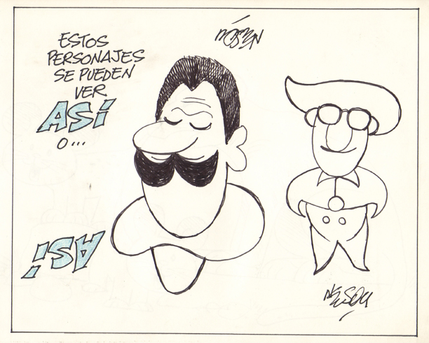 Recuerdan los dibujos invertidos que hacía el #ProfesorRossa?  Esos los hacía Nelson Soto, dibujante e historietista chileno de gran trayectoria.
Pueden revisar su obra aquí:
tebeosfera.com/autores/soto_n…