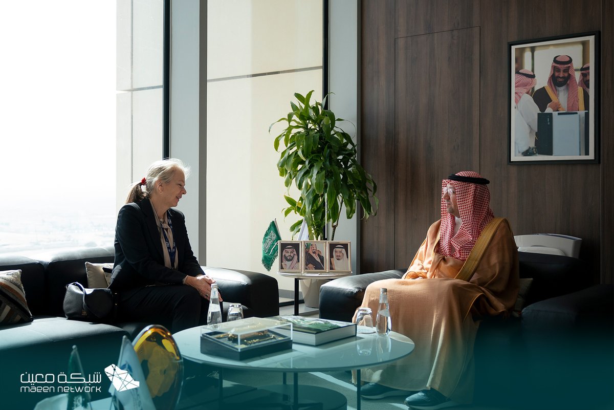 MaeenNetwork's tweet photo. استقبل معالي رئيس كاكست الدكتور منير الدسوقي الرئيس التنفيذي لشبكة الأبحاث الأوروبية جيانت (GÉANT) السيدة Lise Fuhr  أثناء زيارتها للمدينة، وذلك لاستكشاف فرص التعاون مع شبكة معين، ودعم البنى التحتية لخدمة البحث والتطوير والابتكار في المملكة.
@GEANTnews https://t.co/pmvqFKMNTG