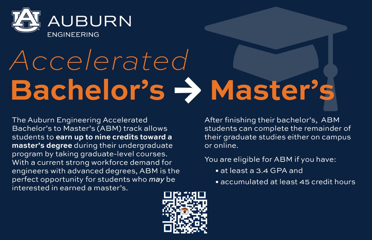 Hey, Auburn Engineering students! Have you heard of ABM? graduate.auburn.edu/prospective-st…