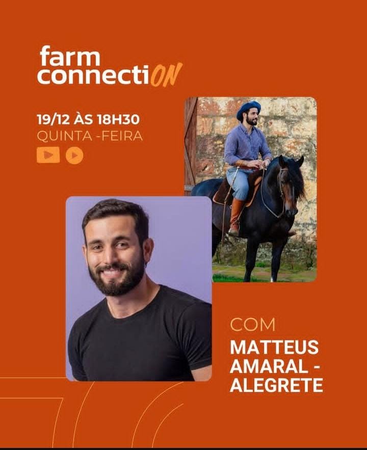 Oiê, galerinha!

Daqui a pouco teremos podcast do guri com Farm Connecti, fiquem ligadinho 

youtube.com/@farmconnection