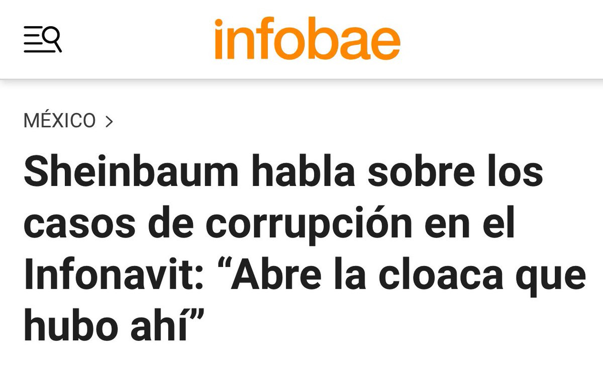 Qué bueno que la presidente <a href="/Claudiashein/">Claudia Sheinbaum Pardo</a> ha hablado sobre los casos de corrupción en el INFONAVIT, veamos si meten a la cárcel a Alejandro Murat, actual Senador de MORENA y director general del INFONAVIT del 2012 al 2015, por cierto, durante el Gobierno de Peña Nieto.