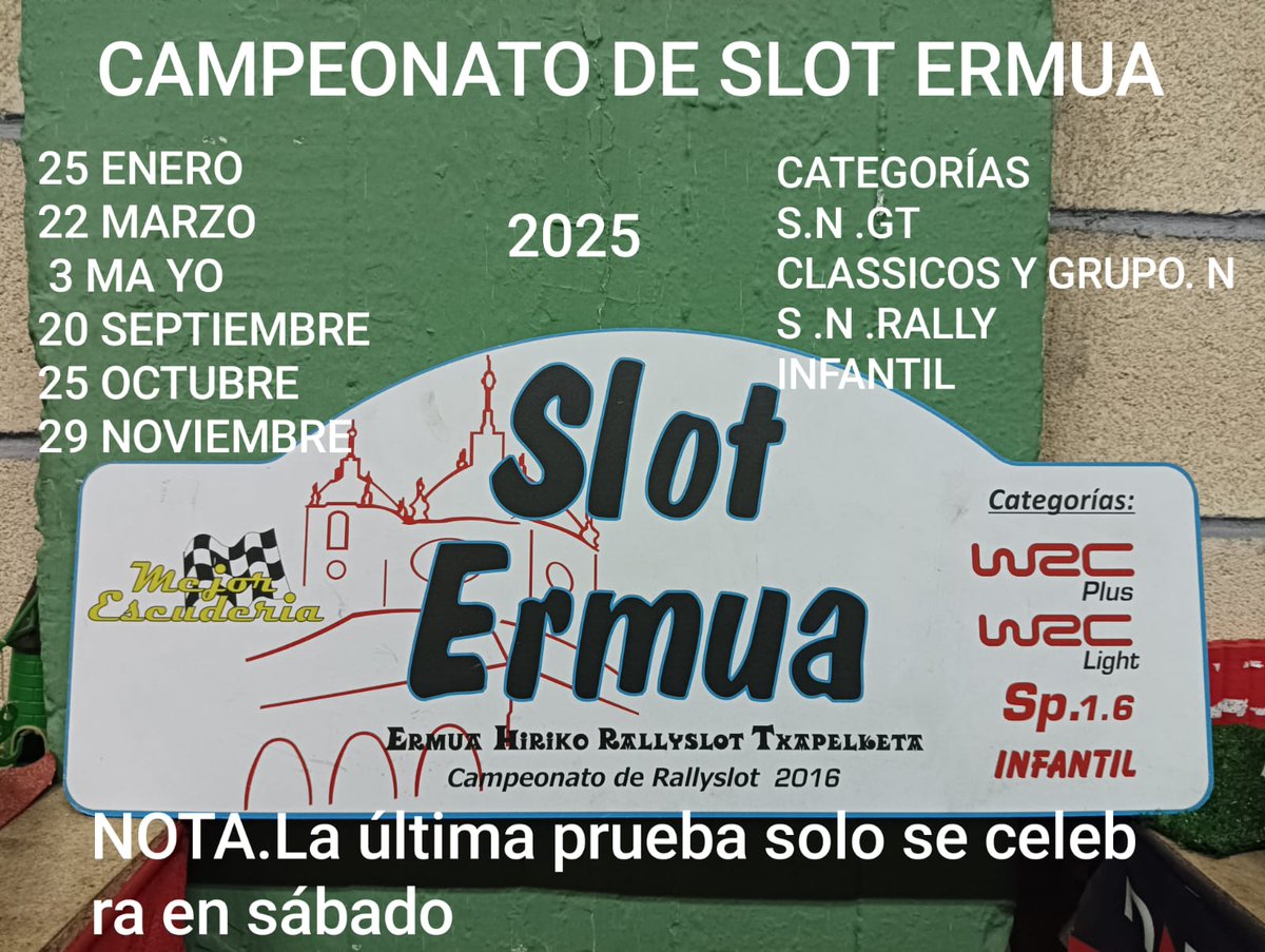 castroslot's tweet photo. CAMPEONATO DE SLOT ERMUA 2025 https://t.co/HXq8mhsayJ