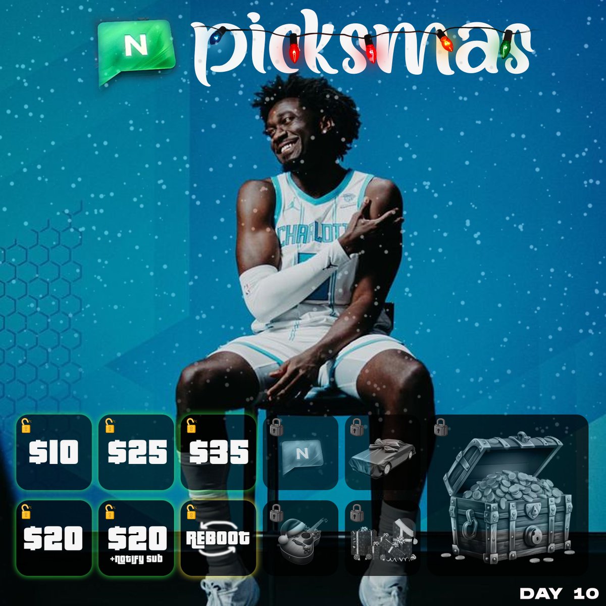 NotifyPicks's tweet photo. WELCOME BACK TO NOTIFY PICKSMAS

Get your chance at our next PRIZE with a LIKE or RETWEET on this post 🎁

POD: Mark Williams o15.5 PRA | Fliff -130

Pivot to 15.5 PR if book too juiced. No injuries this time 🙏

Last time Coach Lee spoke on Mark Williams' minutes, he said he was handling the load well and it was time to bump it up a bit and see how he does. That was December 12th, where he bumped from 11 minutes to 17min in the last 2 games.  He played those 11 minutes for 2 games, 17 minutes for 2 games now, and with last game being such a dominant performance defensively, a good time to lobby up to 20.

His last 2 games have both been blowouts by the time his final rotation would come, leaving him with no 4th Q minutes at all this season.

Last season, Williams 30.7 PR per meeting vs WSH, and that was in just 27.6 minutes per game - so a 1.11 PR/min average would still put him at a floor of 18.9 PR with just 17 minutes. LaMelo back is also huge for his game, as he went from 18 PR in games without him to 23.6 with him.

The Wizards are horrible everywhere. When Sarr was the starting Center, he allowed the highest Rim FG% in the league. Valanciunas has been benched once again. WSH is:
- 22nd vs Rim, 25th vs PITP
- 29th in DRTG, 29th in FTA
- 23rd vs Putbacks (top playtype last season)
- 29th vs PnR Roll Man, 25th vs Transition

Horrible. This season, Mark is notching 69% of his points from Cut (37% Freq) - which may change back down to the 24% that it was last season (24.6% Freq), but still a worthwhile number. Here are top cutting Cs points per 20 min vs WSH (min 20% Freq):
- Jarrett Allen 13.2 PPG
- Lively 6 Pts (17 PR), Gafford 16 Pts (23 PR)
- Clarke 8 PPG (14.5 PR)
- Capela 17 PR/gp (over in 3/3)
- Goga/Moritz 22 PR each

Note that Mark Williams has a >18% usage in all of him games, higher than every player in that sample, so he should be even more effective in his minutes than the guys watered down.