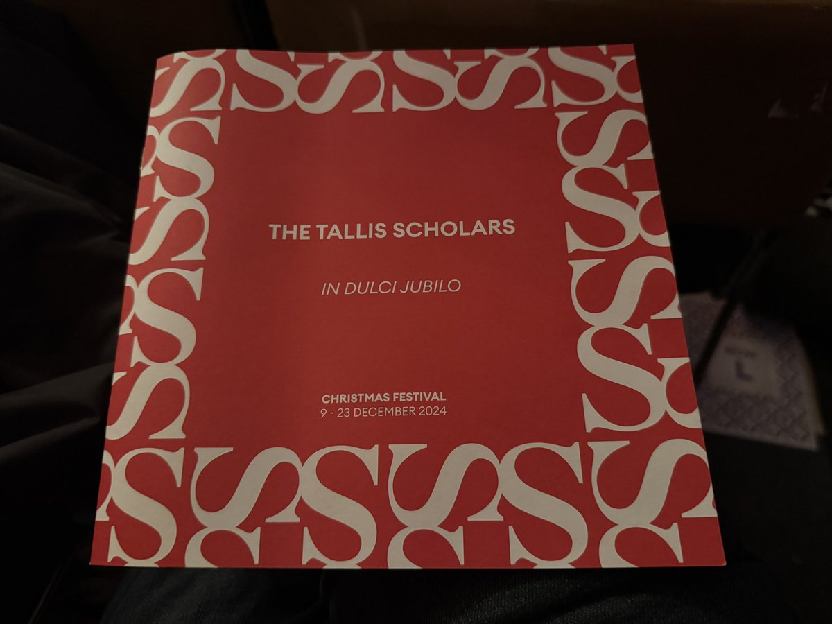 The annual start of Christmas. The fabulous <a href="/TallisScholars/">Tallis Scholars</a> at <a href="/SinfoniaSmithSq/">Sinfonia Smith Square</a>