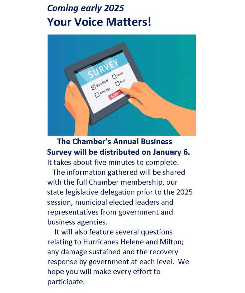 Watch for the Annual Business Survey in your inbox on January 6th!