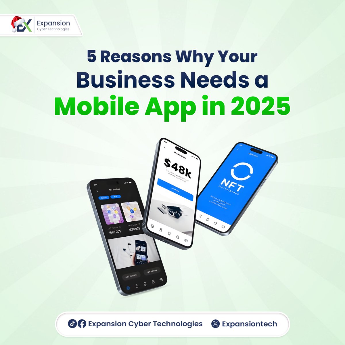 expansiontech's tweet photo. Mobile apps have become integral to businesses, offering convenience and personalized customer experiences. Here are 5 reasons why your business needs one:
1.Increased customer engagement
https://t.co/7MTqPOA4b2 communication with users
3.Brand visibility https://t.co/zwPNIpLihU
