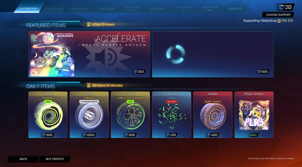 Rocket League Shop tweet media