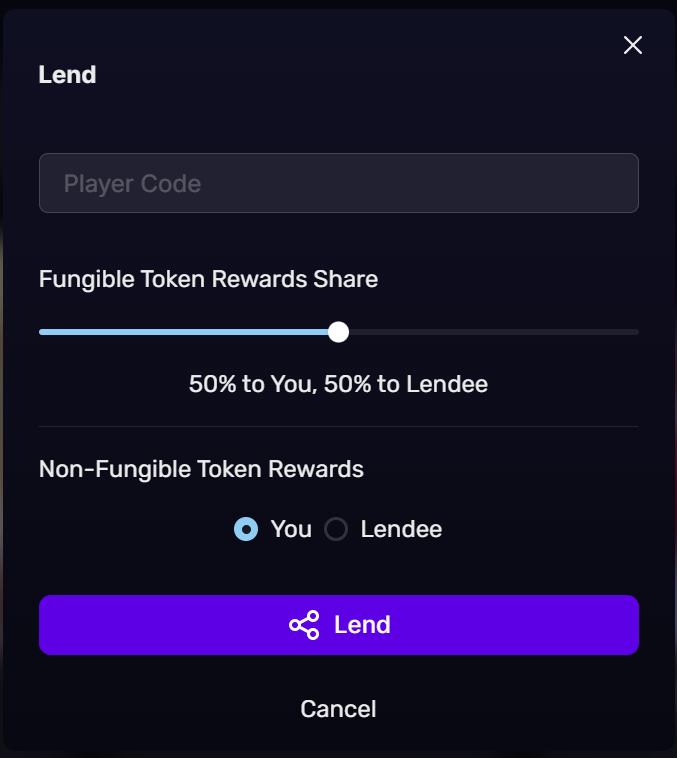 🤝To rent or loan an Exosama, all you need is a code.

Renters: Get your code by clicking your profile picture in the top left. This code has 6 emojis on it

Owners: Click "lend" on your Exosama NFT and enter the renter's code. You can terminate the loan at any time you wish