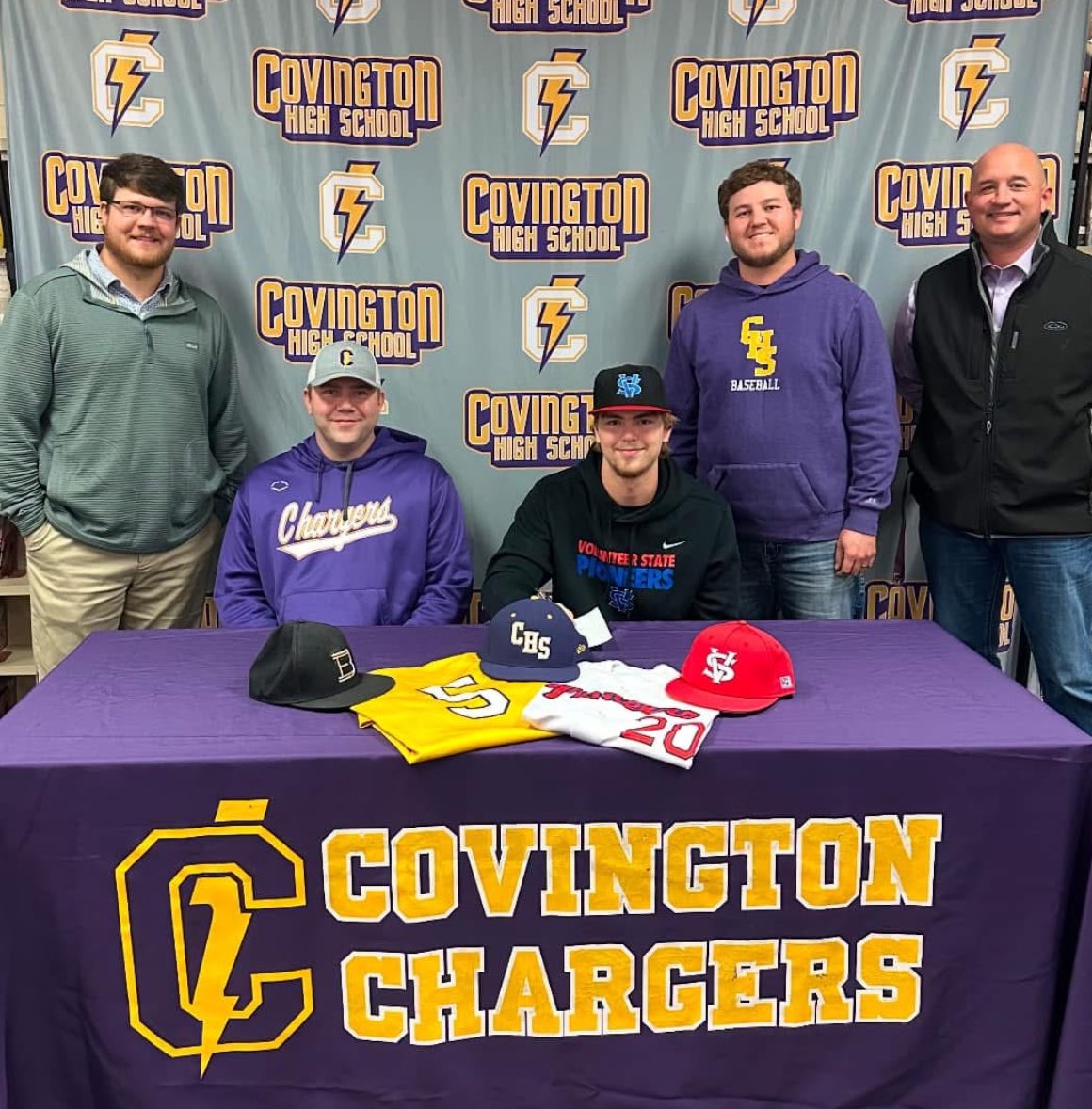 Congrats to Aaron Anglin for signing with Vol State today in baseball!  He played OLB for the Chargers and was a hell of a player!  Good Luck at the next level! #ChargerPride⚡️