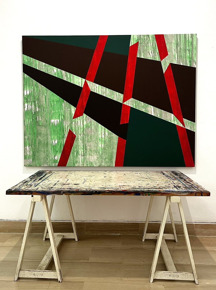 Gerardo Delgado en Casa de la Provincia de Sevilla. Impresiona mucho situarse ante el cuadro en el que trabajaba el mismo día de su fallecimiento y leer estas bonitas palabras