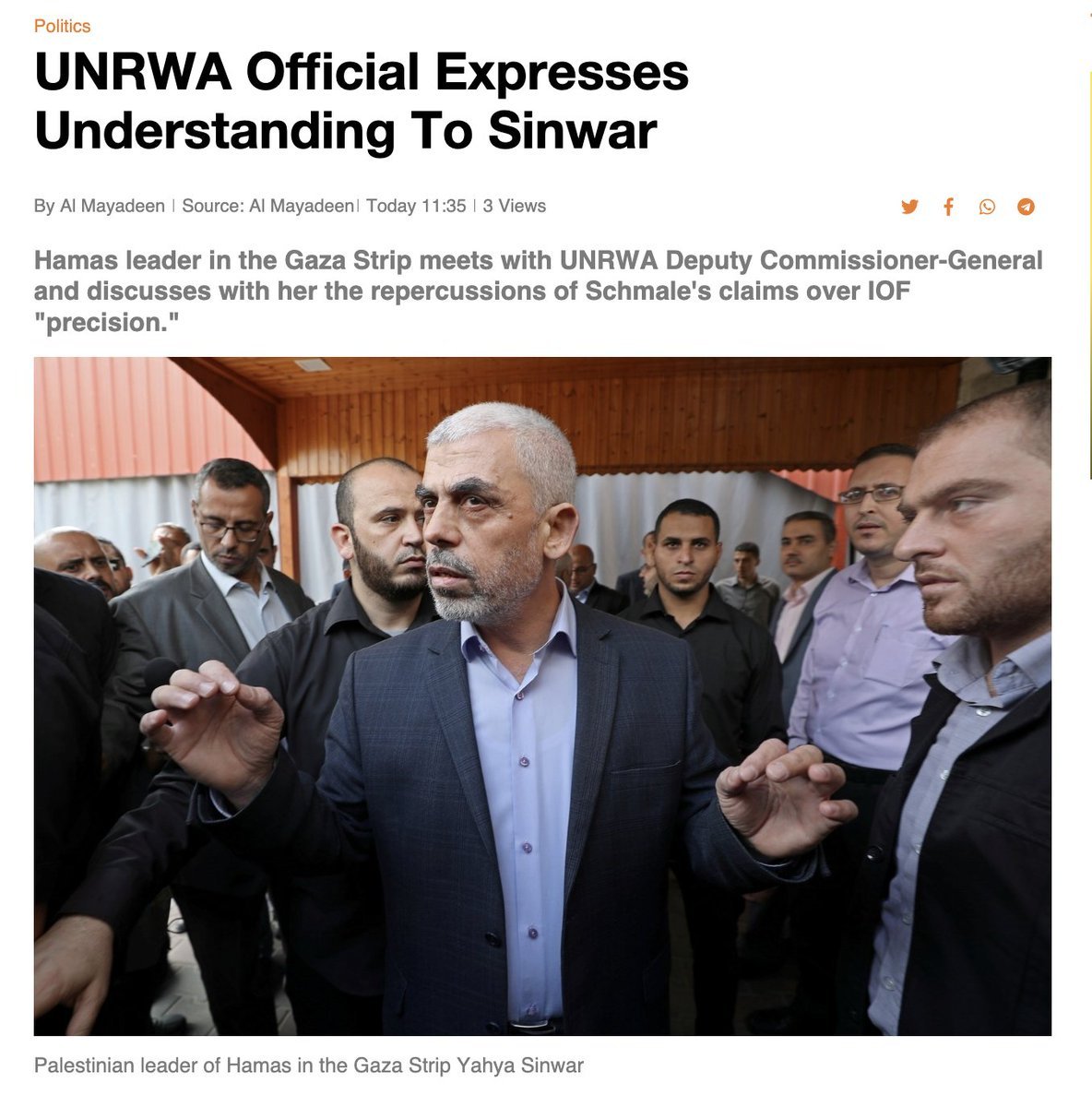 HillelNeuer's tweet photo. Hi 🇳🇴@NorwayMFA! When you launched today's UN resolution asking the UN to rule Israel must deal with UNRWA, you forgot to disclose your own director @LeniStenseth was the UNRWA official who kowtowed before Hamas October 7th massacre mastermind Yahya Sinwar https://t.co/SgbLfz1kMh https://t.co/FWrMIjH22y
