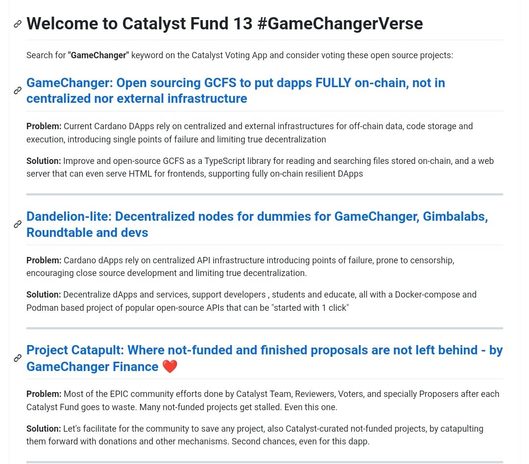 GameChanger Wallet (@gamechangerok) on Twitter photo Is #Web3 important to you #Cardano?
❤️We want to thank #CardanoCommunity for a total $ADA 274,875,840 yes votes on our proposals, including the <a href="/Cardano_CF/">Cardano Foundation</a> vote for caring about infrastructure decentralization + education by helping #DandelionLite
⚡️But the working Is #Web3 important to you #Cardano?
❤️We want to thank #CardanoCommunity for a total $ADA 274,875,840 yes votes on our proposals, including the <a href="/Cardano_CF/">Cardano Foundation</a> vote for caring about infrastructure decentralization + education by helping #DandelionLite
⚡️But the working