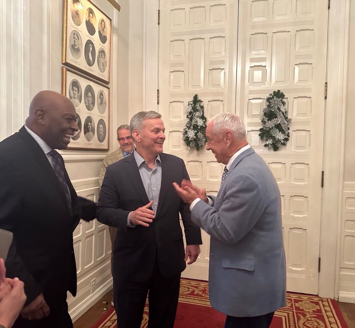 JoshStein_'s tweet photo. If you know me, you know I love UNC basketball! It was an honor to join @NC_Governor to celebrate basketball legend Coach Roy Williams and his contributions to our state.

I also got to catch up with Phil Ford, one of my all-time favorite UNC players.