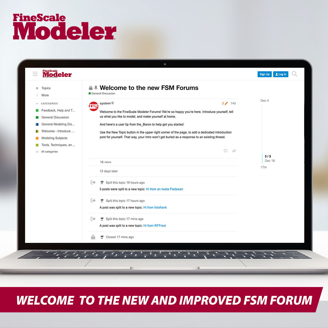 Hi everyone! We are excited to announce the FineScale Modeler Forum has a new home and is better than ever! It's been a long time coming, but, as promised, the day has finally arrived! You can see old posts or contribute new ones!
Click the link to go now! forum.finescale.com