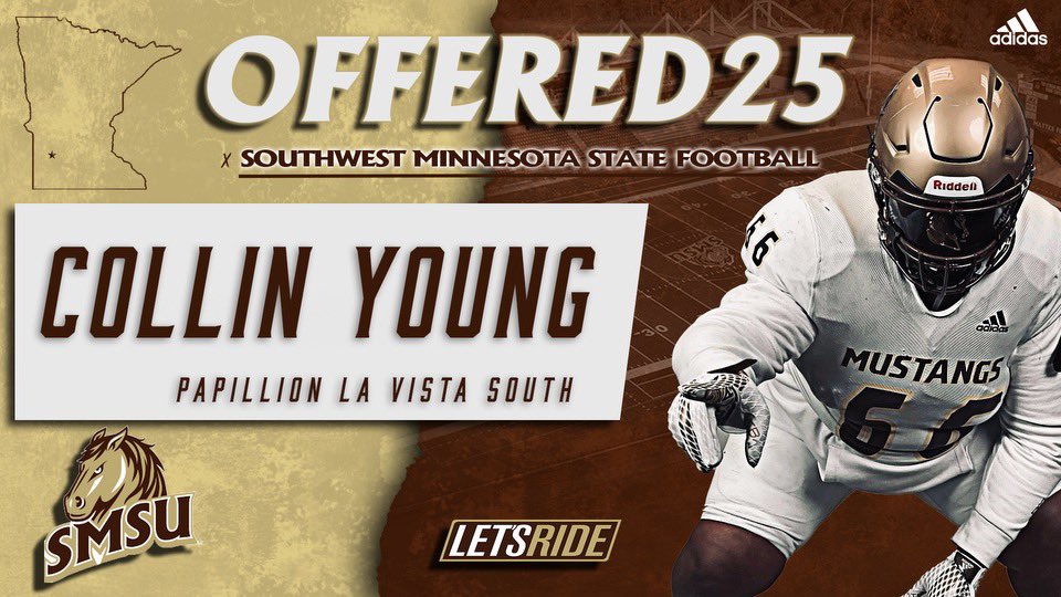 Collin Young (@collinpyoung1) on Twitter photo After a great conversation with <a href="/CoachBull16/">Levi Bullerman</a> I’m excited to announce that I have received my first d2 offer from <a href="/SMSUfootball/">SMSU Football</a>! <a href="/coach_yars/">Mike Yarbrough</a> <a href="/codymunster1/">cody munster</a> <a href="/CoachNutsch/">Tyler Nutsch</a> <a href="/PLSouthFB/">Papio South Football</a> After a great conversation with <a href="/CoachBull16/">Levi Bullerman</a> I’m excited to announce that I have received my first d2 offer from <a href="/SMSUfootball/">SMSU Football</a>! <a href="/coach_yars/">Mike Yarbrough</a> <a href="/codymunster1/">cody munster</a> <a href="/CoachNutsch/">Tyler Nutsch</a> <a href="/PLSouthFB/">Papio South Football</a>