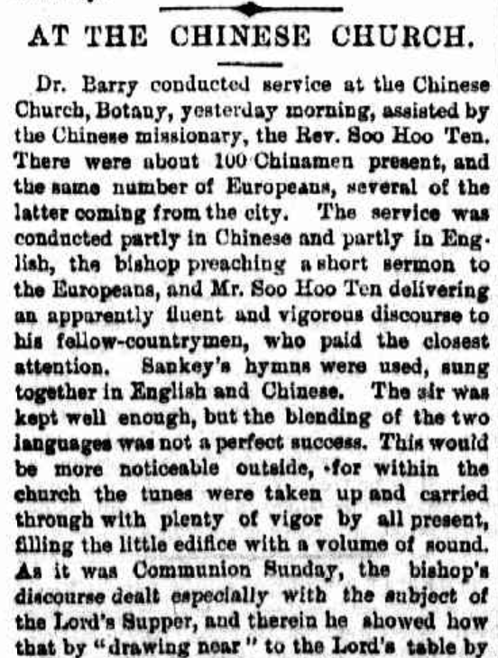 AustAnglican's tweet photo. Remembering today the Rev. George Soo Hoo Ten (1848-1934), pioneer of ministry to Chinese people in Sydney and beyond, who was made deacon @SydneyCathedral on 20 December 1885. Our first ordination of a person of Chinese heritage. #anglican #139years https://t.co/4qFwP5aja5 https://t.co/9Dey1ewSN6