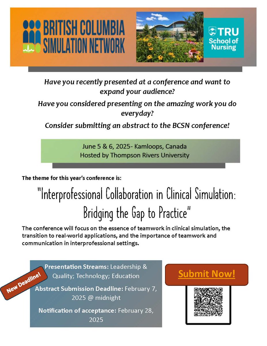 MichaelPLundin's tweet photo. Join our Provincial #Simulation Conference, submit your abstract! https://t.co/UE73jkNmXK https://t.co/5iu5v7zkJB