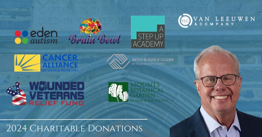 My wife Kim and I are honored to support various charitable organizations throughout the years. In 2024, we selected serveral charities to recognize. Please take some time to research each of these deserving groups!