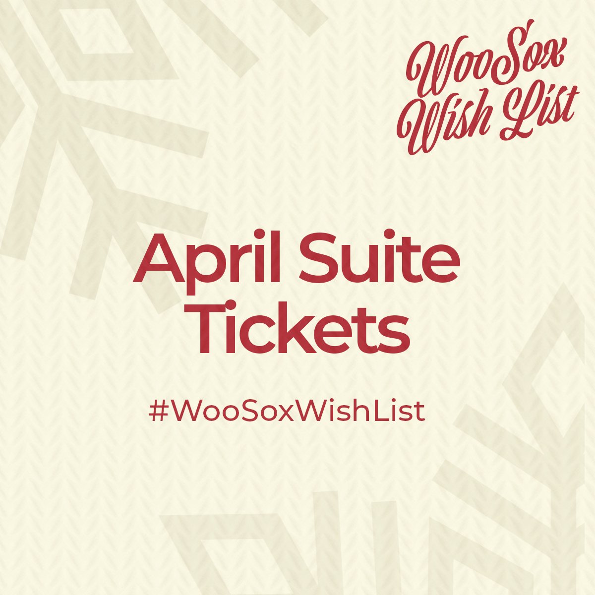 WooSox's tweet image. How would you like to watch a WooSox game from a suite this April? 😍

RT for a chance to win! 

#WooSoxWishList 🎁