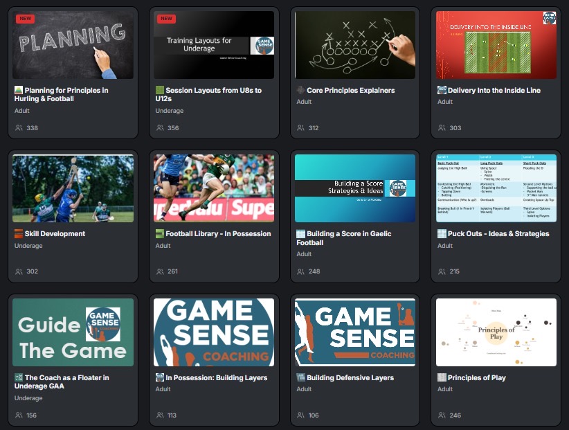 GaelicSense's tweet image. Last nights webinar is now up in the courses section. We now have 12 mini-courses for coaches of all ages and experience to look through. 

More on the way soon!

Use the forum to let us know what you'd like to see.  
gamesensecoaching.com
