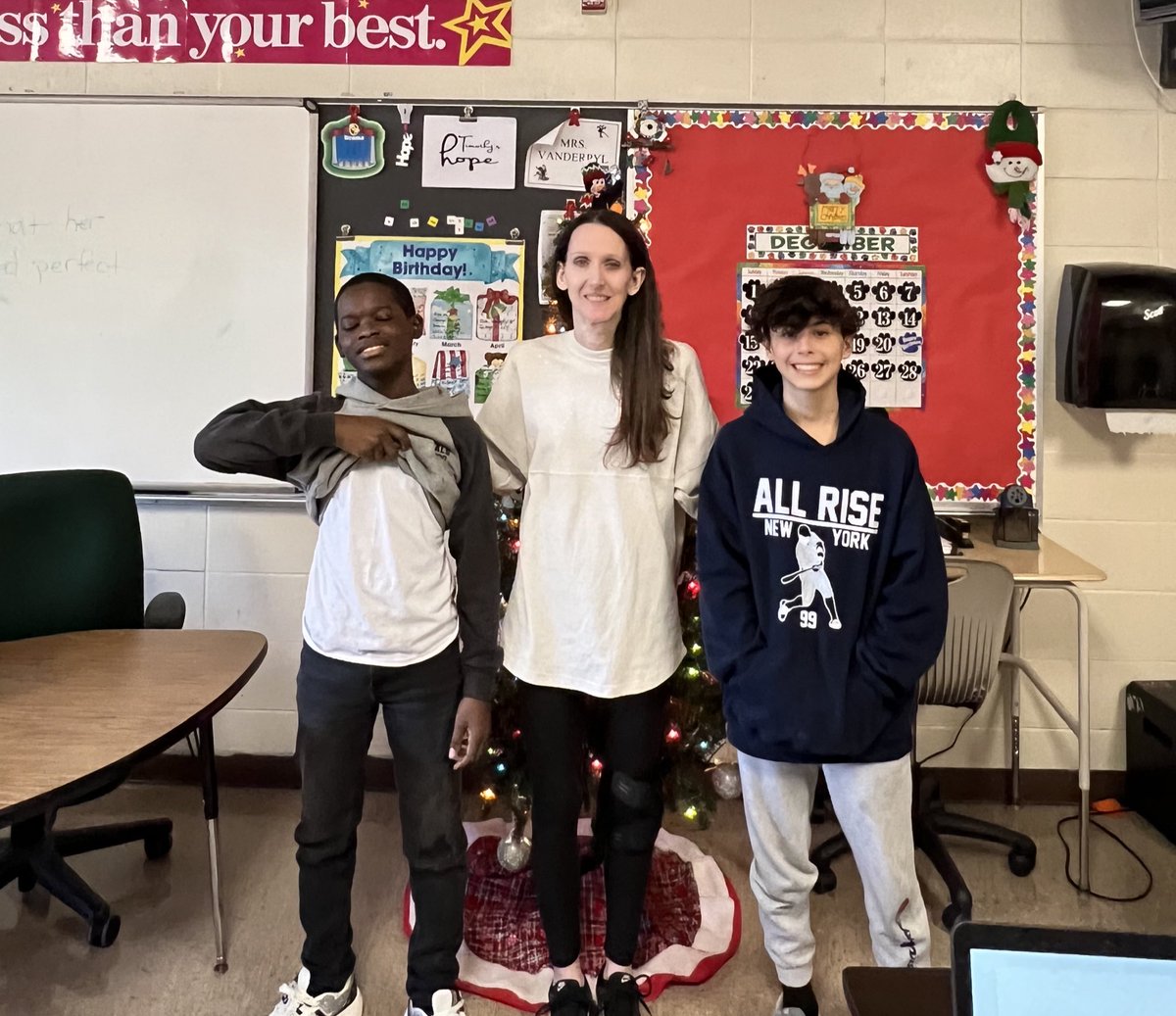 Day 14 of the #districtholidaychallenge
Wear blue, white and sparkles 
#BarnegstInspires
<a href="/JToddings/">Josh Toddings</a> <a href="/MrsPhillips0722/">Mrs. Carissa Phillips</a>