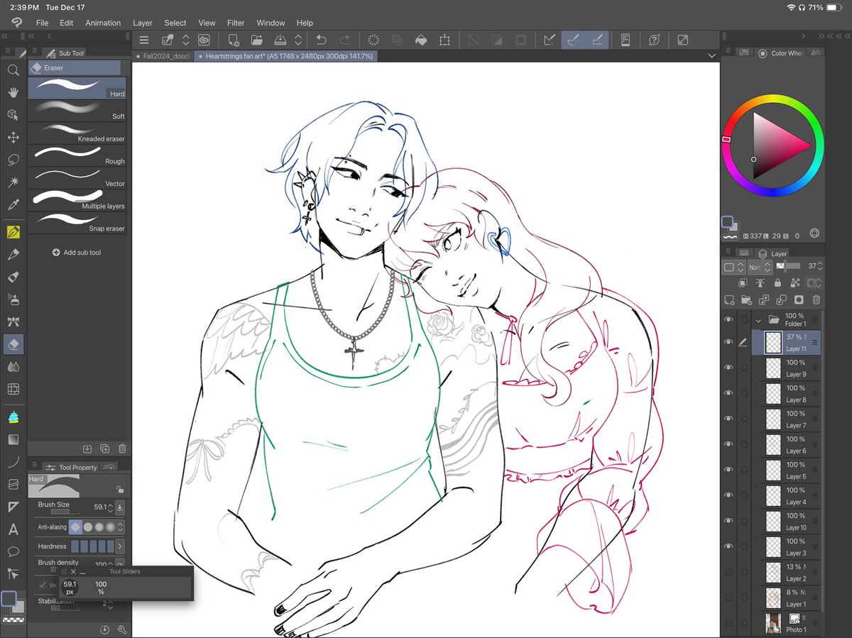 TylerJaay's tweet photo. Im soooo rusty with art but is anyone else obsessed with beverlylove’s webcomic heartstrings. I have punk/pop star yuri brainrot fr https://t.co/54C9k6xOcq