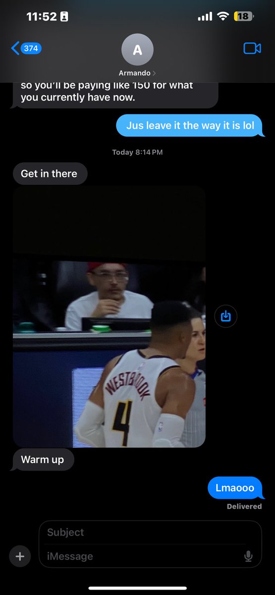 Bro seen me on tv the other night… lol